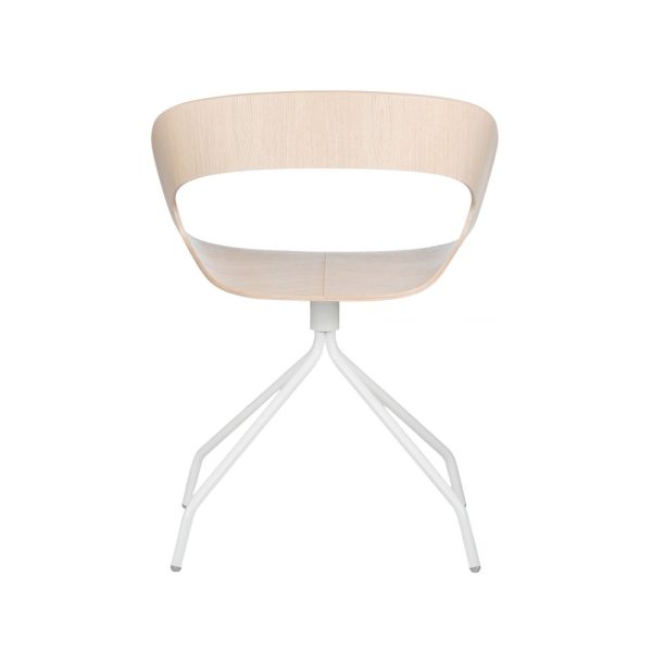 Plycollection Chat swivel istuin bleached oak / jalusta white