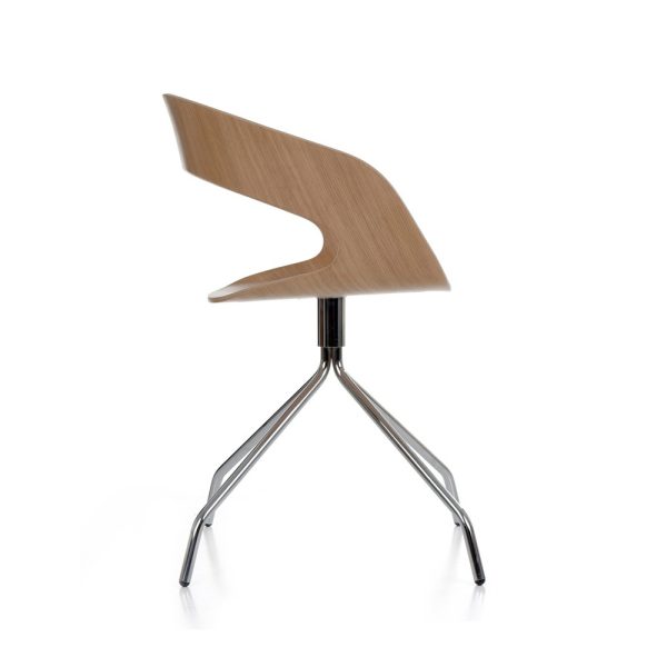 Plycollection Chat swivel istuin oak / jalusta chromed