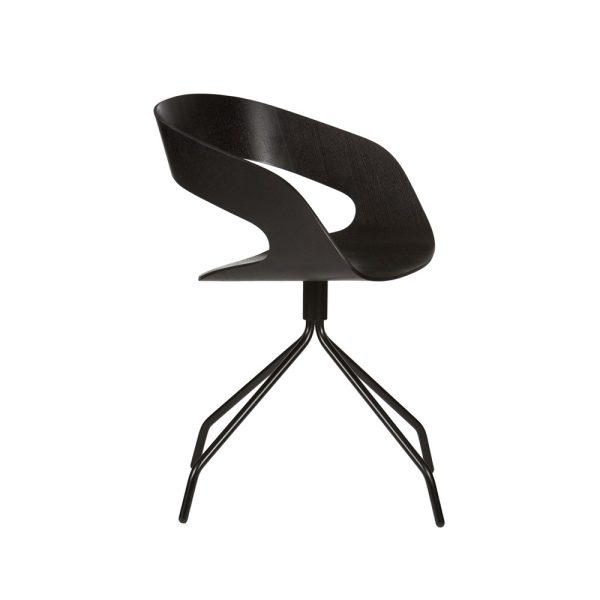 Plycollection Chat swivel istuin oak stained black / jalusta black