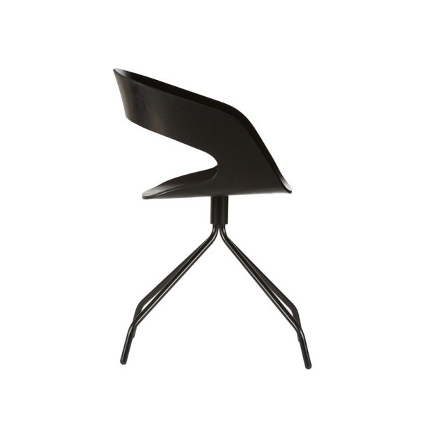 Plycollection Chat swivel istuin oak stained black / jalusta black