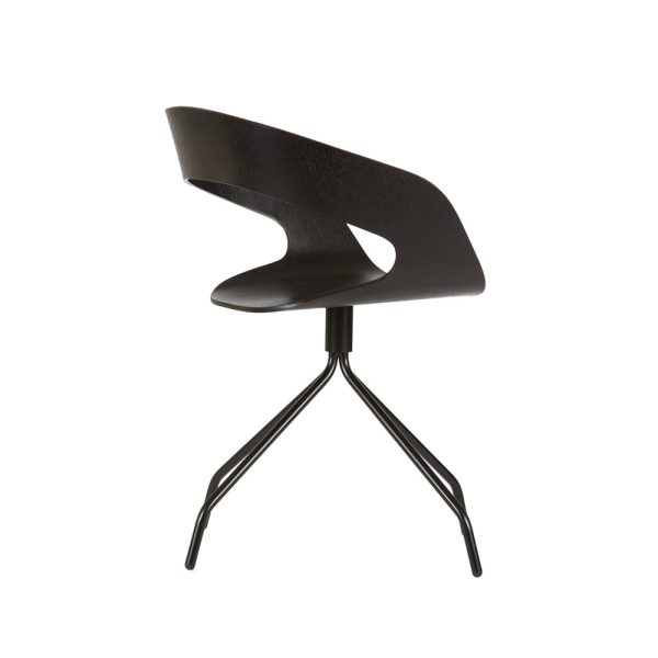Plycollection Chat swivel istuin oak stained black / jalusta black