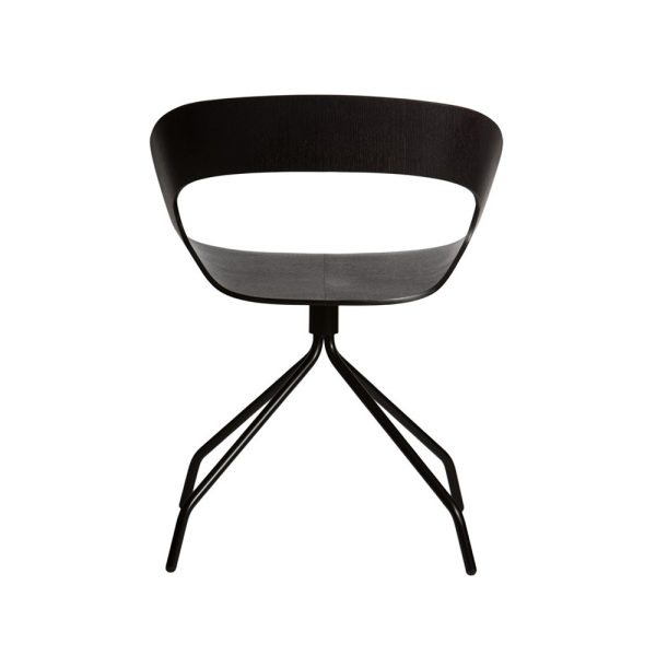 Plycollection Chat swivel istuin oak stained black / jalusta black