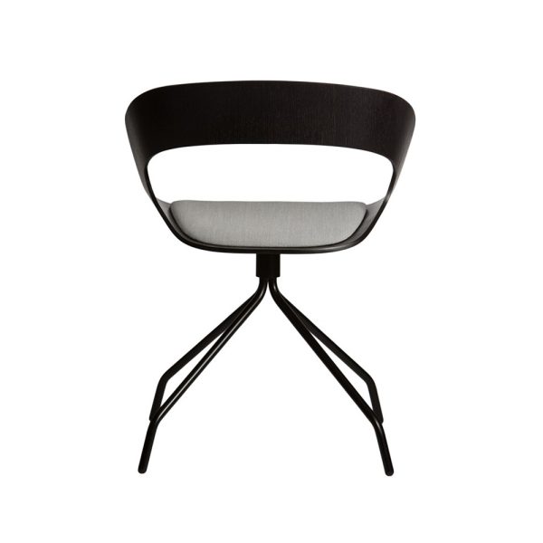 Plycollection Chat swivel istuin oak stained black / jalusta black istuinverhoiltu