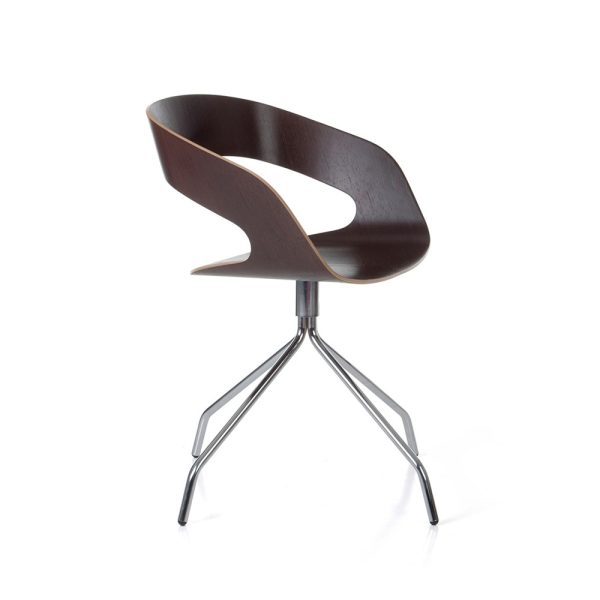 Plycollection Chat swivel istuin wenge / jalusta chromed