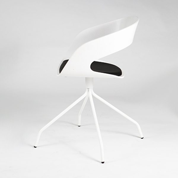 Plycollection Chat swivel istuin pigmenttilakka white / jalusta white istuinverhoiltu