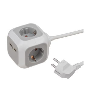 Brennenstuhl Alea Power USB-Charger socket jatkojohtokuutio työpöydälle