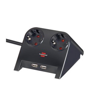 Brennenstuhl Desktop Power USB-2.0 jatkojohto työpöydälle musta