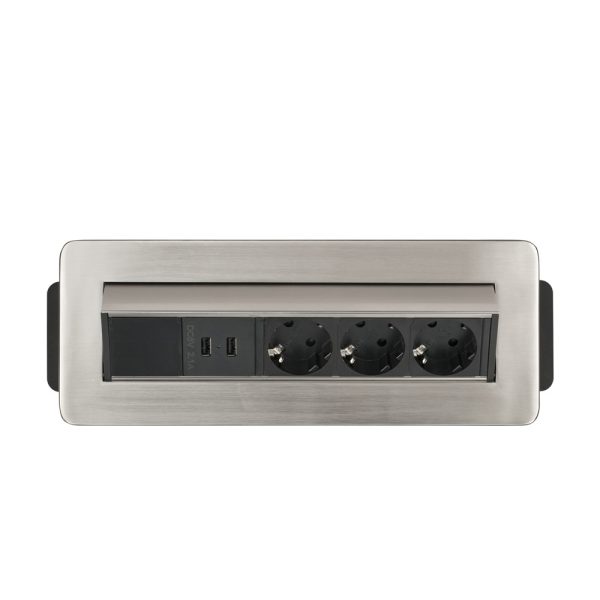 Brennenstuhl Indesk Power USB Table Outlet Strip pistorasialuukku - Image 2