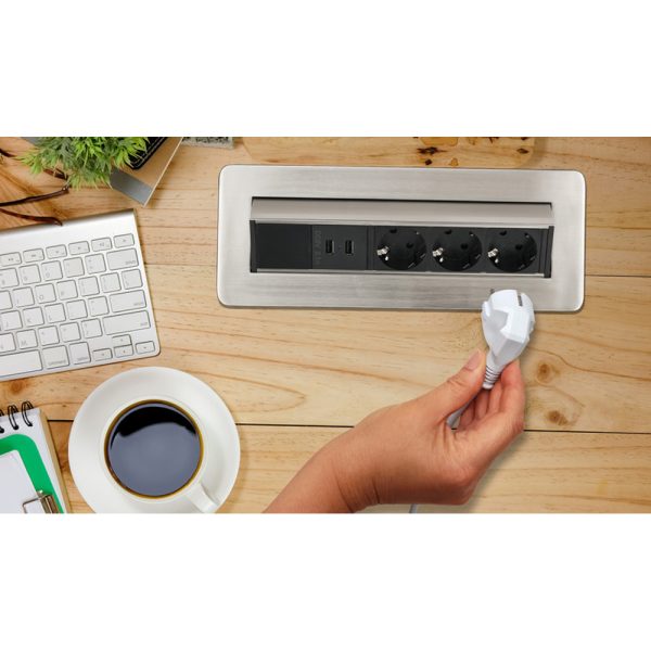 Brennenstuhl Indesk Power USB Table Outlet Strip pistorasialuukku - Image 10