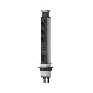 Brennenstuhl Tower Power USB/LAN Desktop Extension Socket tornipistorasia