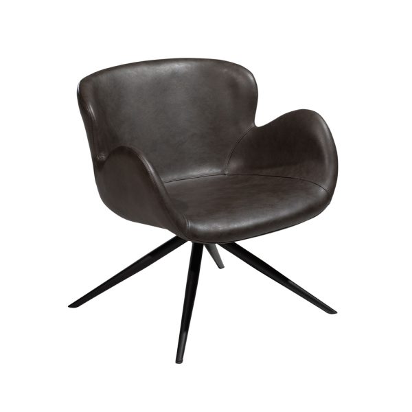 Danform Gaia Lounge nojatuoli Vintage black keinonahka, musta keinonahka nojatuoli