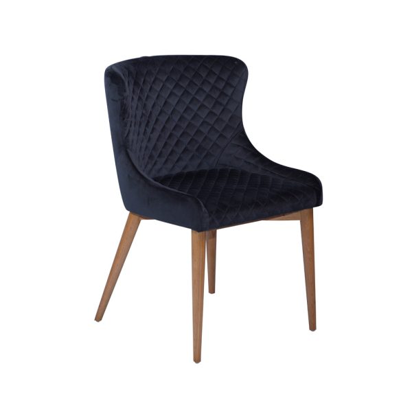 Danform VETRO CHAIR meteorite black velvet / oak legs