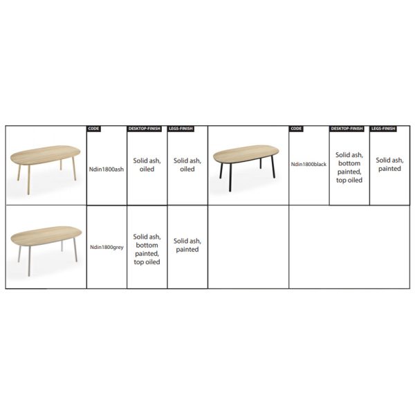 Emko Naive Dining table ovaali ruokapöytä