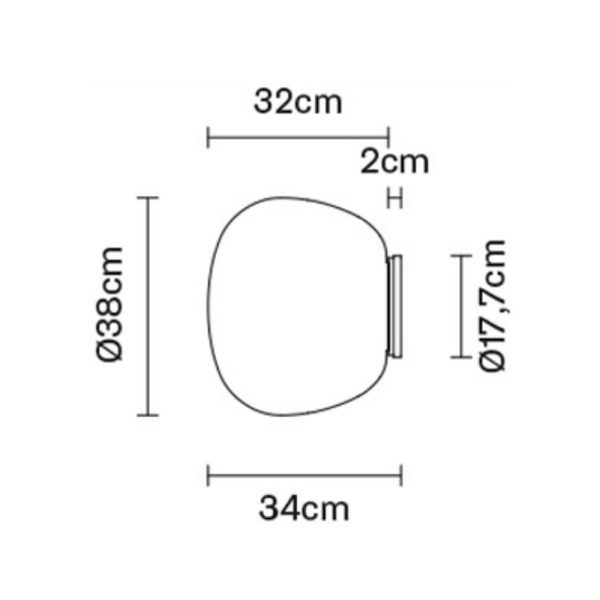 Fabbian Lumi Mochi Wall Light/Ceiling Light katto/seinävalaisin - Image 10
