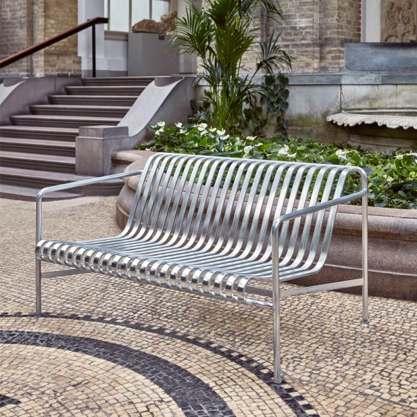 Hay Palissade Dining Bench Hot galvanized