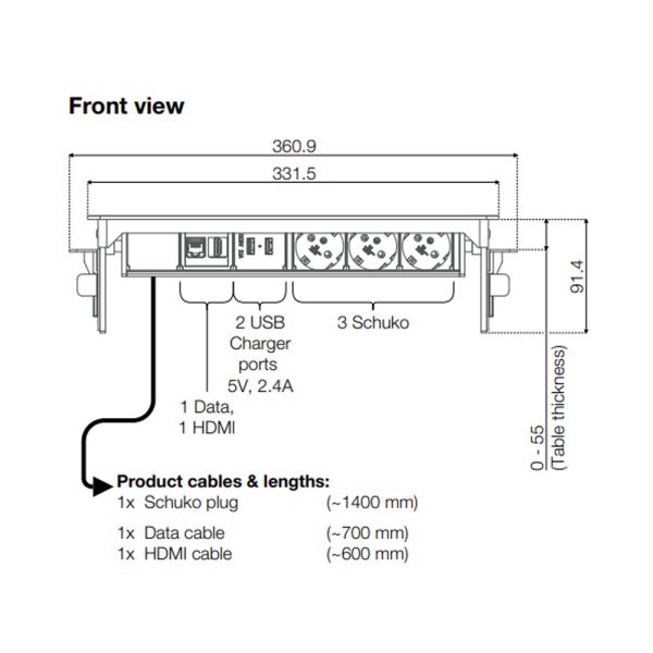 Forming Function Axessline QuickBox F400 pistorasialuukku - Image 9
