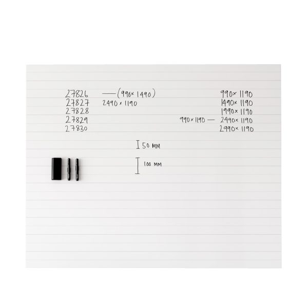 Lintex Air Lines whiteboard teräsemaloitu kirjoitustaulu (useita kokoja)