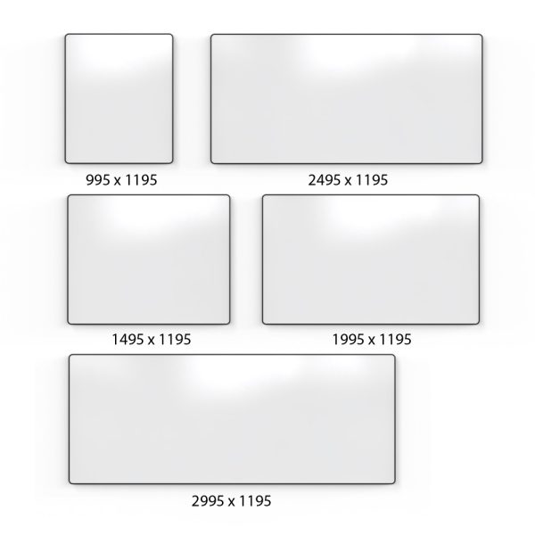Lintex Edge Whiteboard teräsemaloitu kirjoitustaulu (useita kokoja) - Image 2