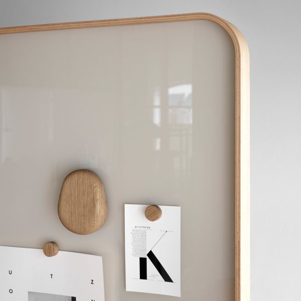 Lintex Frame Mobile 1200 x 1960 mm siirreltävä kaksipuolinen lasitaulu tammi - Image 3