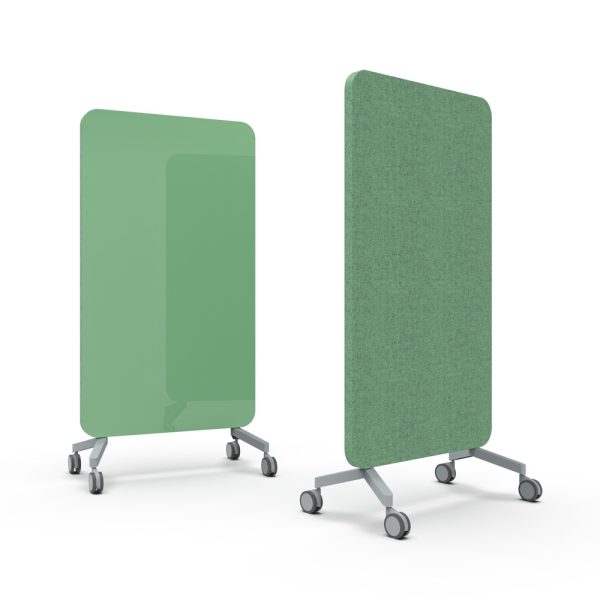 Lintex Mood Fabric Mobile 1000 x 1960 mm siirreltävä akustoiva lasitaulu alumiinijalat - Image 24
