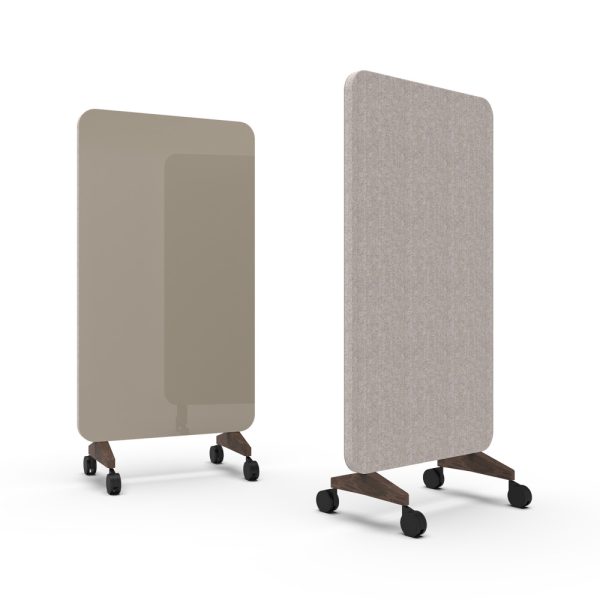 Lintex Mood Fabric Mobile 1000 x 1960 mm siirreltävä akustoiva lasitaulu puujalat - Image 9