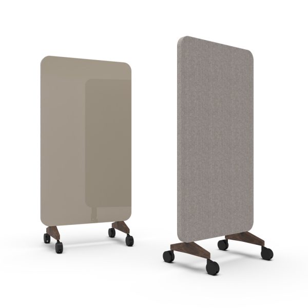 Lintex Mood Fabric Mobile 1000 x 1960 mm siirreltävä akustoiva lasitaulu puujalat - Image 10