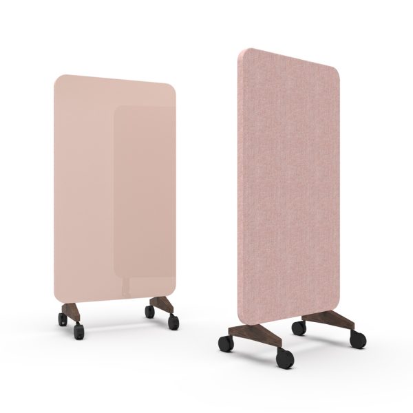 Lintex Mood Fabric Mobile 1000 x 1960 mm siirreltävä akustoiva lasitaulu puujalat - Image 12