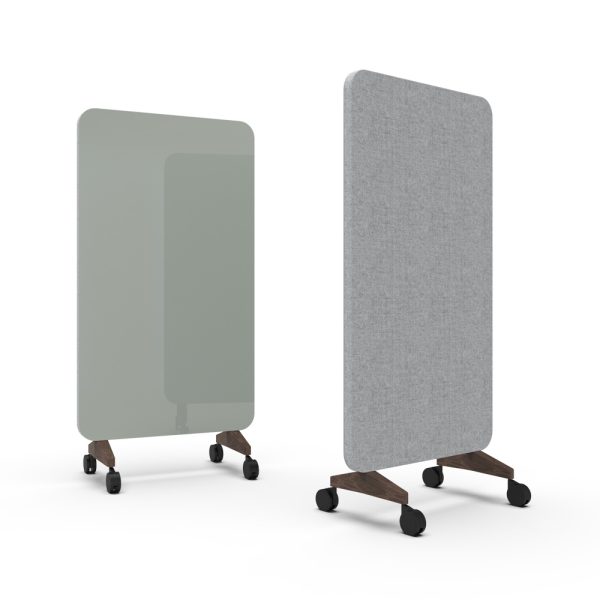 Lintex Mood Fabric Mobile 1000 x 1960 mm siirreltävä akustoiva lasitaulu puujalat - Image 16
