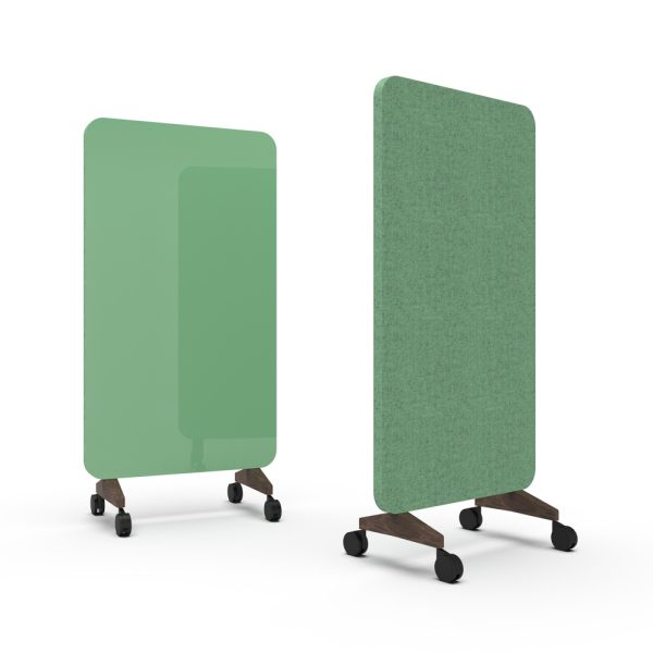 Lintex Mood Fabric Mobile 1000 x 1960 mm siirreltävä akustoiva lasitaulu puujalat - Image 17