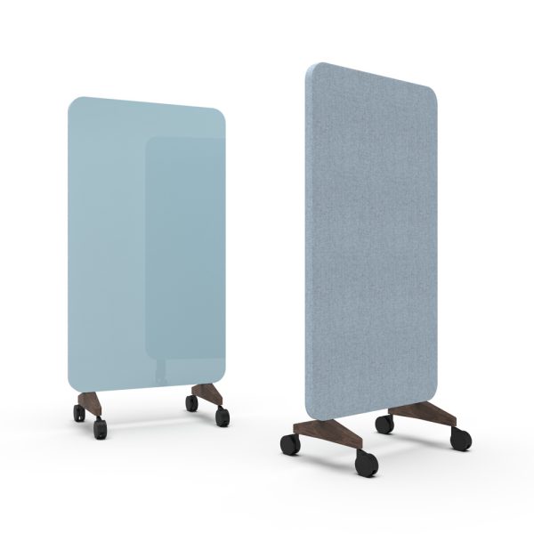 Lintex Mood Fabric Mobile 1000 x 1960 mm siirreltävä akustoiva lasitaulu puujalat - Image 18