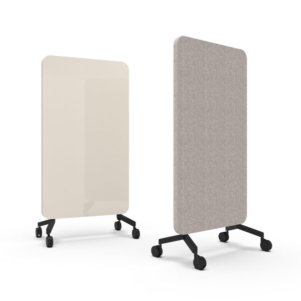 Lintex Mood Fabric Mobile 1000 x 1960 mm siirreltävä akustoiva lasitaulu alumiinijalat - Image 27