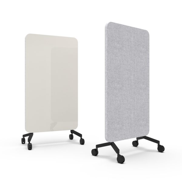 Lintex Mood Fabric Mobile 1000 x 1960 mm siirreltävä akustoiva lasitaulu alumiinijalat - Image 33