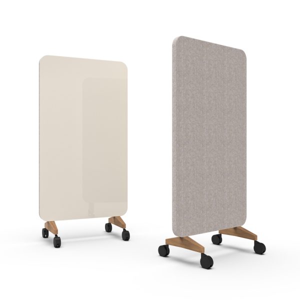 Lintex Mood Fabric Mobile 1000 x 1960 mm siirreltävä akustoiva lasitaulu puujalat - Image 20