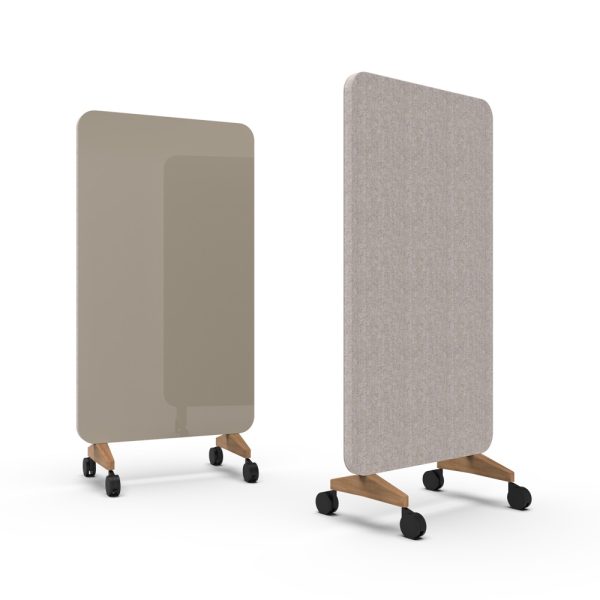 Lintex Mood Fabric Mobile 1000 x 1960 mm siirreltävä akustoiva lasitaulu puujalat - Image 21
