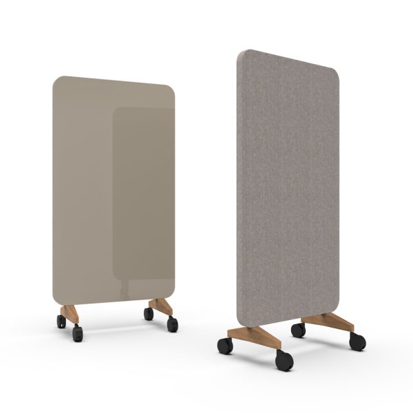 Lintex Mood Fabric Mobile 1000 x 1960 mm siirreltävä akustoiva lasitaulu puujalat - Image 22