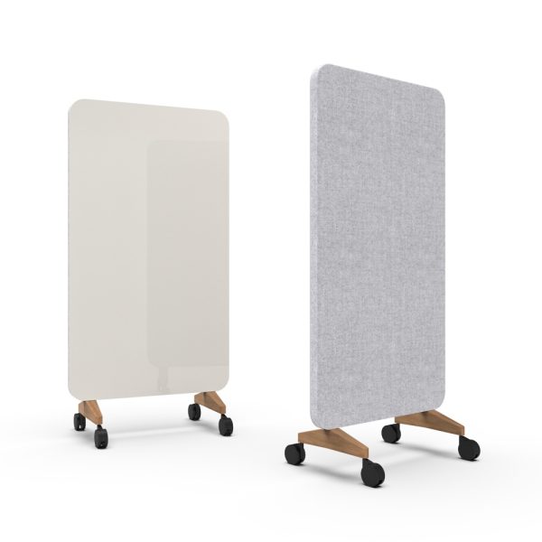 Lintex Mood Fabric Mobile 1000 x 1960 mm siirreltävä akustoiva lasitaulu puujalat - Image 26