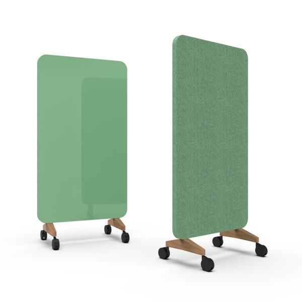 Lintex Mood Fabric Mobile 1000 x 1960 mm siirreltävä akustoiva lasitaulu puujalat - Image 29