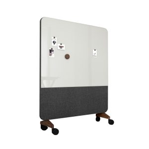 Lintex Mood Fabric Mobile 1500 x 1960 mm siirreltävä akustoiva lasitaulu puujalat