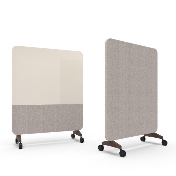 Lintex Mood Fabric Mobile 1500 x 1960 mm siirreltävä akustoiva lasitaulu puujalat - Image 10