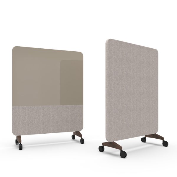 Lintex Mood Fabric Mobile 1500 x 1960 mm siirreltävä akustoiva lasitaulu puujalat - Image 11