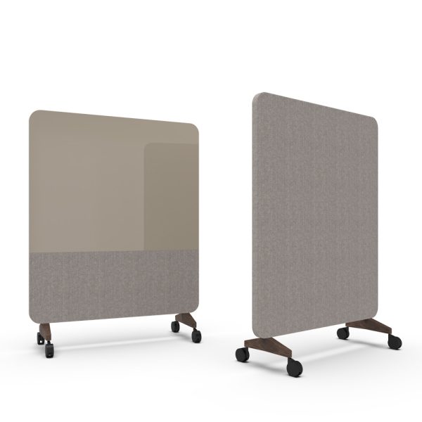 Lintex Mood Fabric Mobile 1500 x 1960 mm siirreltävä akustoiva lasitaulu puujalat - Image 12