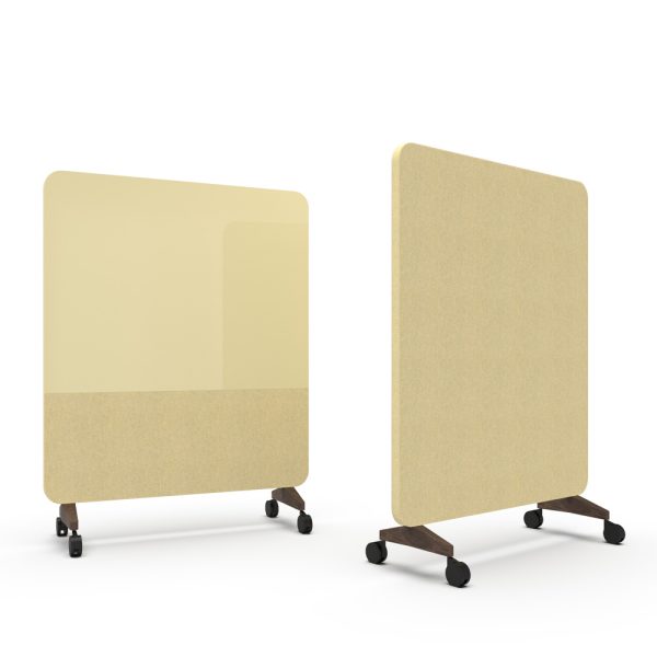 Lintex Mood Fabric Mobile 1500 x 1960 mm siirreltävä akustoiva lasitaulu puujalat - Image 13