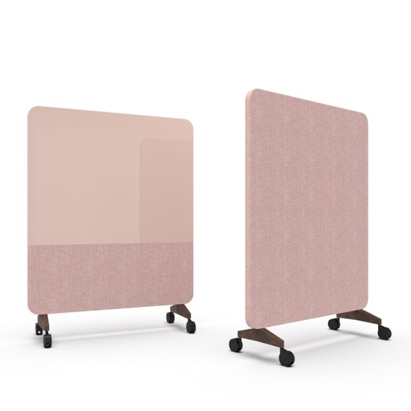 Lintex Mood Fabric Mobile 1500 x 1960 mm siirreltävä akustoiva lasitaulu puujalat - Image 14