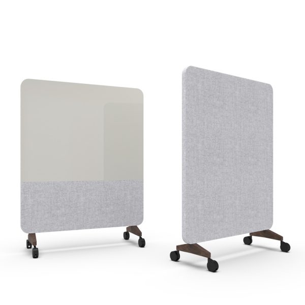 Lintex Mood Fabric Mobile 1500 x 1960 mm siirreltävä akustoiva lasitaulu puujalat - Image 15