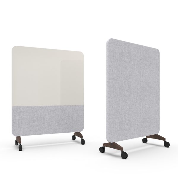 Lintex Mood Fabric Mobile 1500 x 1960 mm siirreltävä akustoiva lasitaulu puujalat - Image 16