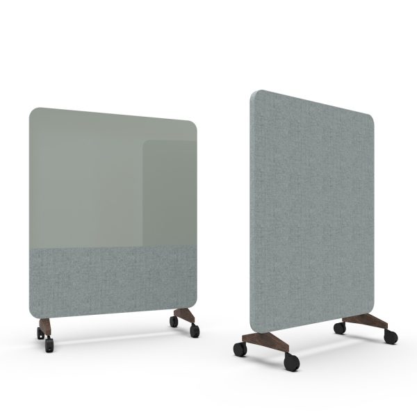 Lintex Mood Fabric Mobile 1500 x 1960 mm siirreltävä akustoiva lasitaulu puujalat - Image 18