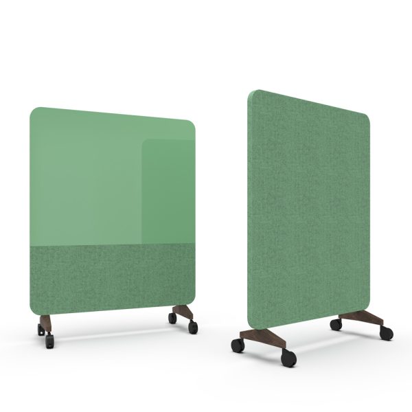 Lintex Mood Fabric Mobile 1500 x 1960 mm siirreltävä akustoiva lasitaulu puujalat - Image 19