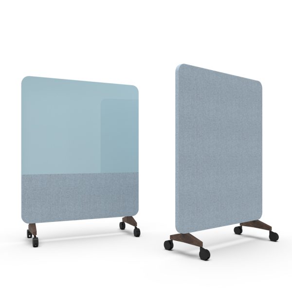 Lintex Mood Fabric Mobile 1500 x 1960 mm siirreltävä akustoiva lasitaulu puujalat - Image 20