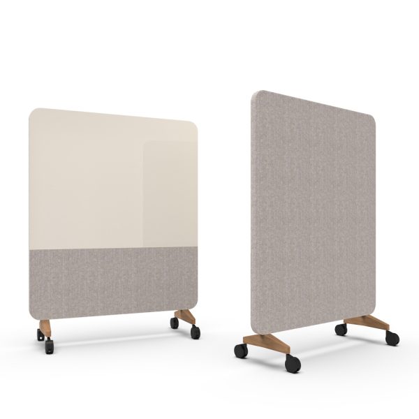 Lintex Mood Fabric Mobile 1500 x 1960 mm siirreltävä akustoiva lasitaulu puujalat - Image 22