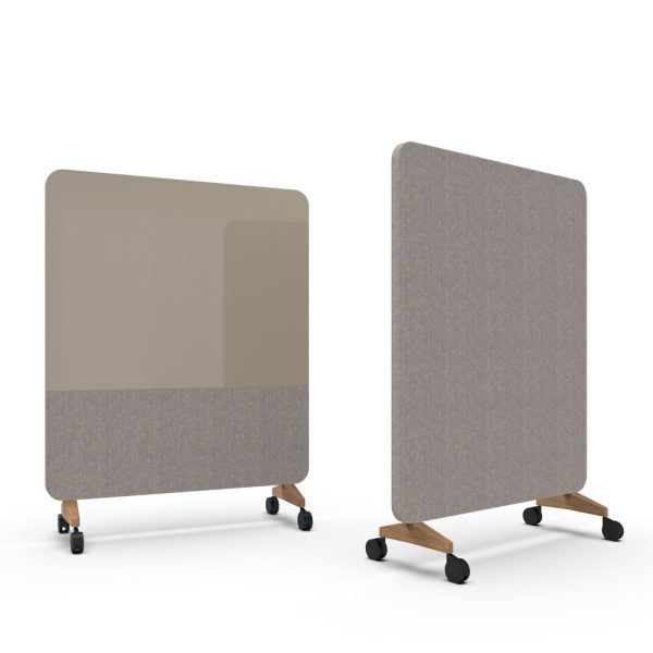 Lintex Mood Fabric Mobile 1500 x 1960 mm siirreltävä akustoiva lasitaulu puujalat - Image 24